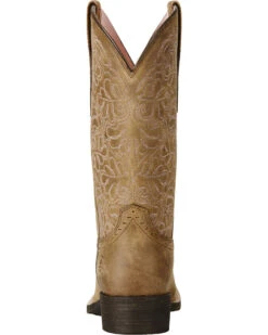 Ariat Women's Rich Brown Round Up Remuda Western Boots - Square Toe  -Bootmith and Co. Store 031B57 12 BK