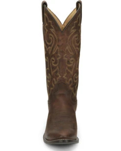Justin Men's Leather Western Boots - Medium Toe -Bootmith and Co. Store 036524 41 P4