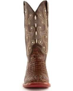 Ferrini Men's Caiman Croc Print Western Boots - Broad Square Toe -Bootmith and Co. Store 036G45 36 P4