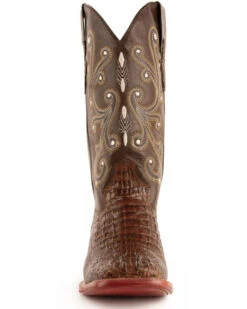 Ferrini Men's Caiman Croc Print Western Boots - Broad Square Toe -Bootmith and Co. Store 036G45 7059 P4