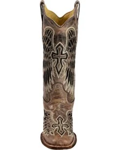 Corral Women's Sequin Wing & Cross Inlay Western Boots - Square Toe -Bootmith and Co. Store 045U62 89 FT