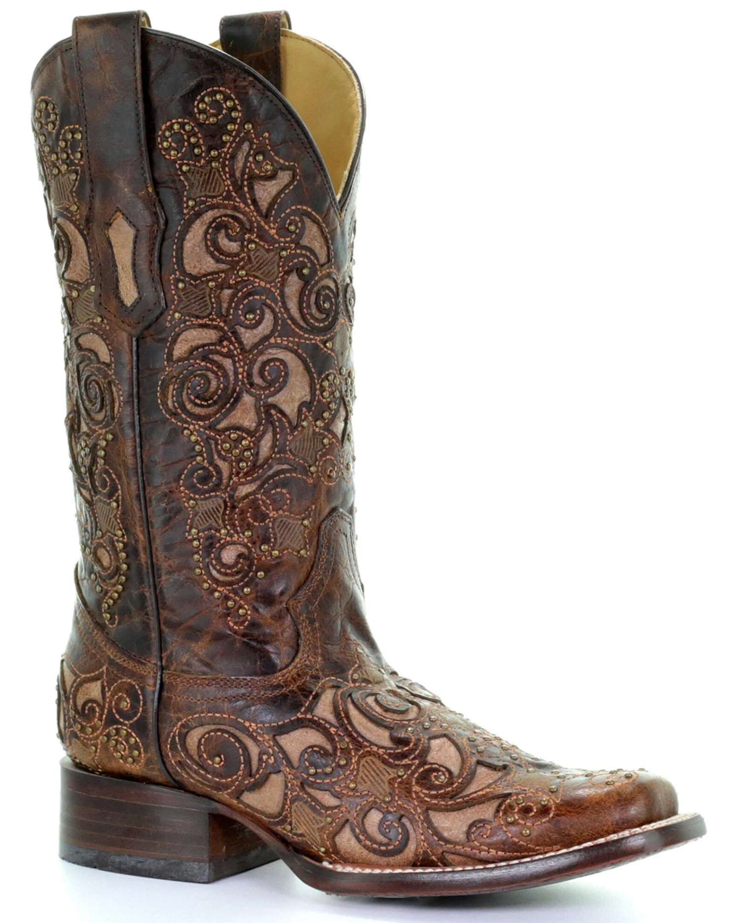 Corral Women's Embroidered Stud Inlay Western Boots 3 Corral Women's Embroidered Stud Inlay Western Boots