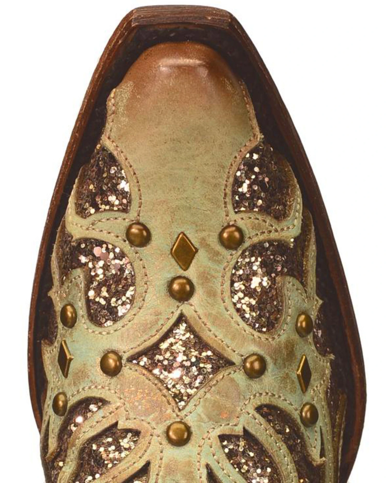 Corral Women's Mint Glitter Inlay Western Boots - Snip Toe 8 Corral Women's Mint Glitter Inlay Western Boots - Snip Toe - Image 6