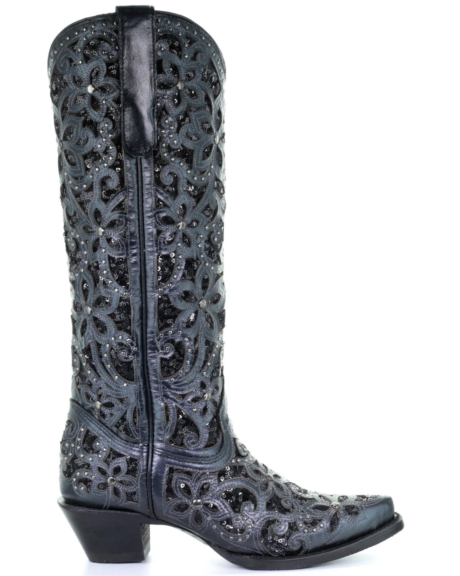 Corral Women's Floral Inlay Western Boots - Snip Toe 4 Corral Women's Floral Inlay Western Boots - Snip Toe - Image 2