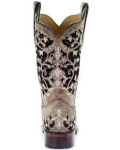 Corral Women's Sequin Inlay Western Boots - Square Toe -Bootmith and Co. Store 2000280080 200 P4