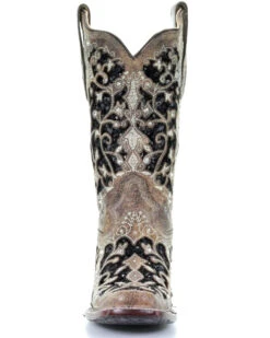 Corral Women's Sequin Inlay Western Boots - Square Toe -Bootmith and Co. Store 2000280080 200 P5
