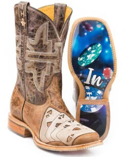 Tin Haul Men's High Roller Western Boots - Broad Square Toe