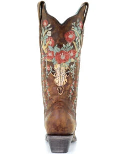 Corral Women's Deer Skull Western Boots - Snip Toe -Bootmith and Co. Store 2000288047 280 P4