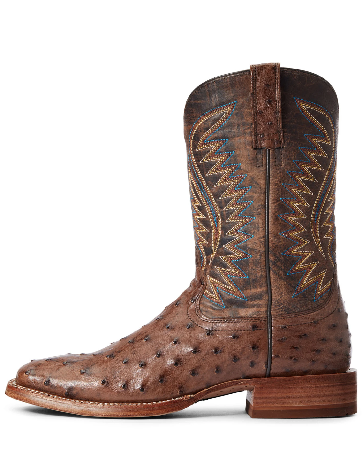 Ariat Men's Gallup Mocha Western Boots - Broad Square Toe 4 Ariat Men's Gallup Mocha Western Boots - Broad Square Toe - Image 2