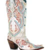 Corral Women's Turquoise Embroidery With Studs Western Boots - Snip Toe 1 Corral Women's Turquoise Embroidery With Studs Western Boots - Snip Toe -Bootmith and Co. Store 2000322568 100 P1