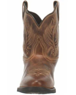 Laredo Women's Brown Shortie Western Booties - Round Toe -Bootmith and Co. Store 2000337536 200 P4