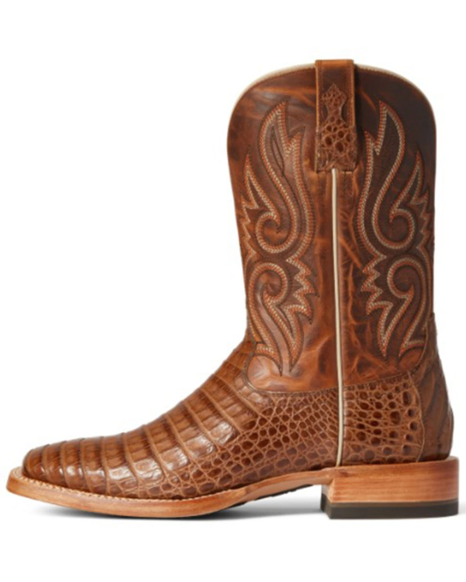 Ariat Men's Denton Exotic Caiman Belly Skin Western Boots - Broad Square Toe 4 Ariat Men's Denton Exotic Caiman Belly Skin Western Boots - Broad Square Toe - Image 2