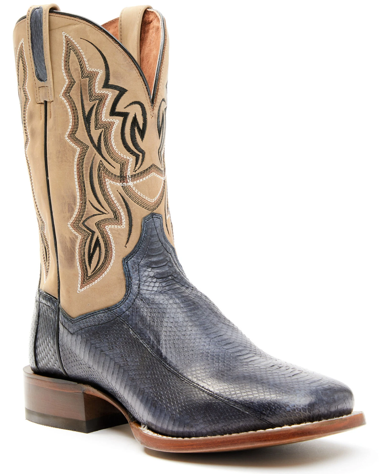 Dan Post Men's Exotic Snake Skin Western Boots - Broad Square Toe 3 Dan Post Men's Exotic Snake Skin Western Boots - Broad Square Toe