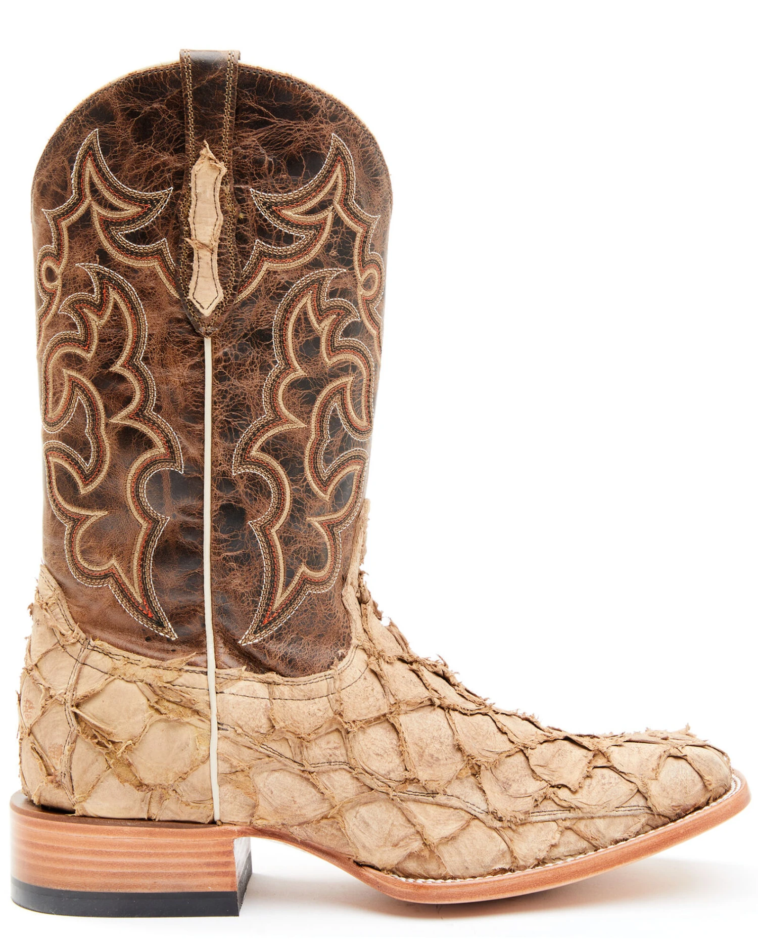 Cody James Men's Exotic Pirarucu Western Boots - Broad Square Toe 4 Cody James Men's Exotic Pirarucu Western Boots - Broad Square Toe - Image 2