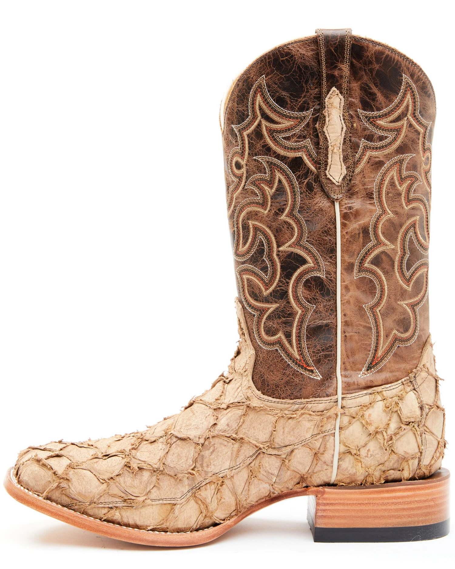 Cody James Men's Exotic Pirarucu Western Boots - Broad Square Toe 5 Cody James Men's Exotic Pirarucu Western Boots - Broad Square Toe - Image 3