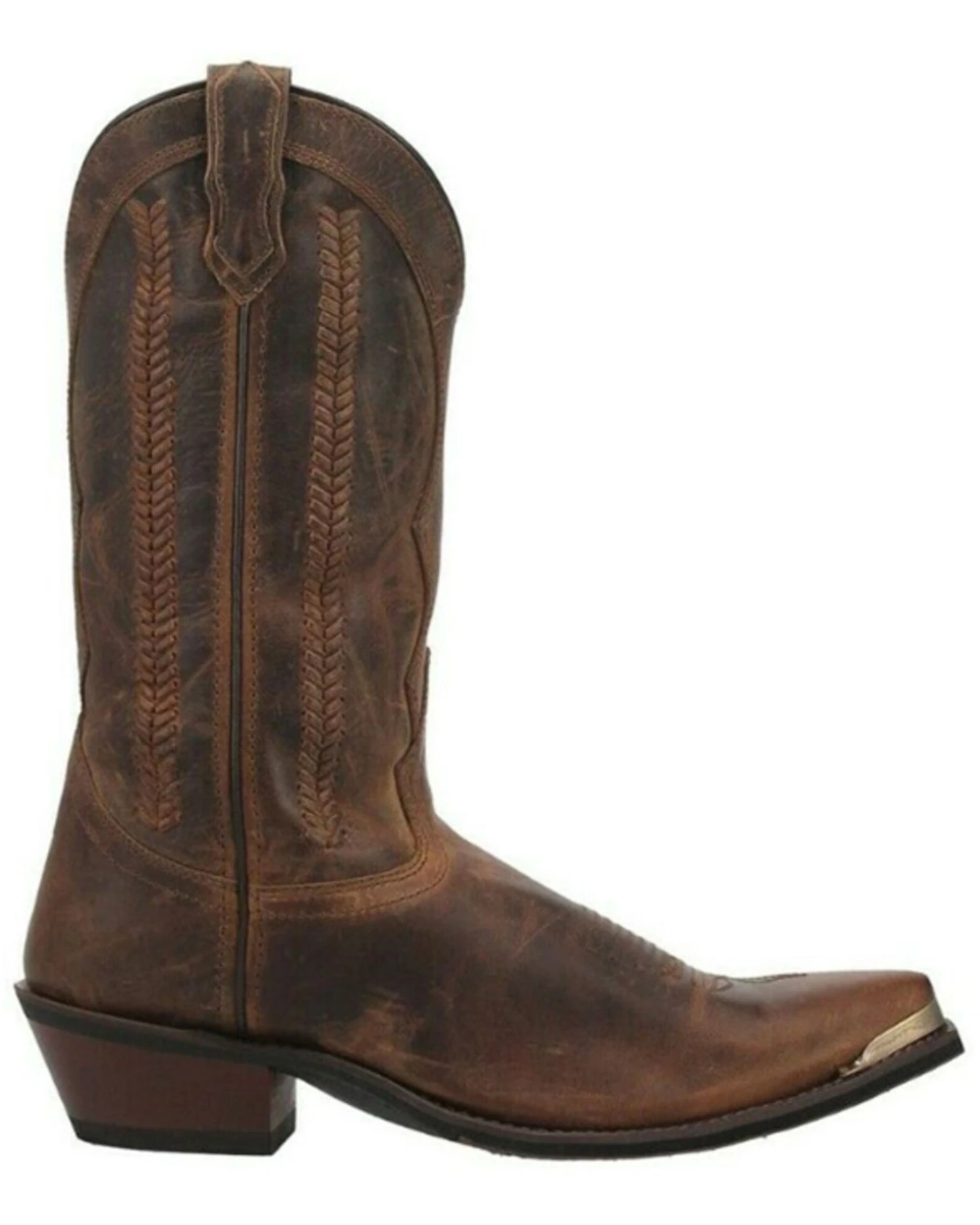 Laredo Men's Murphy Braid Bucklace Distressed Western Boots - Snip Toe 4 Laredo Men's Murphy Braid Bucklace Distressed Western Boots - Snip Toe - Image 2