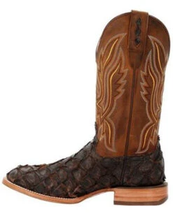 Durango Men's Exotic Pirarucu Skin Western Boots - Broad Square Toe -Bootmith and Co. Store 2000359779 201 P3