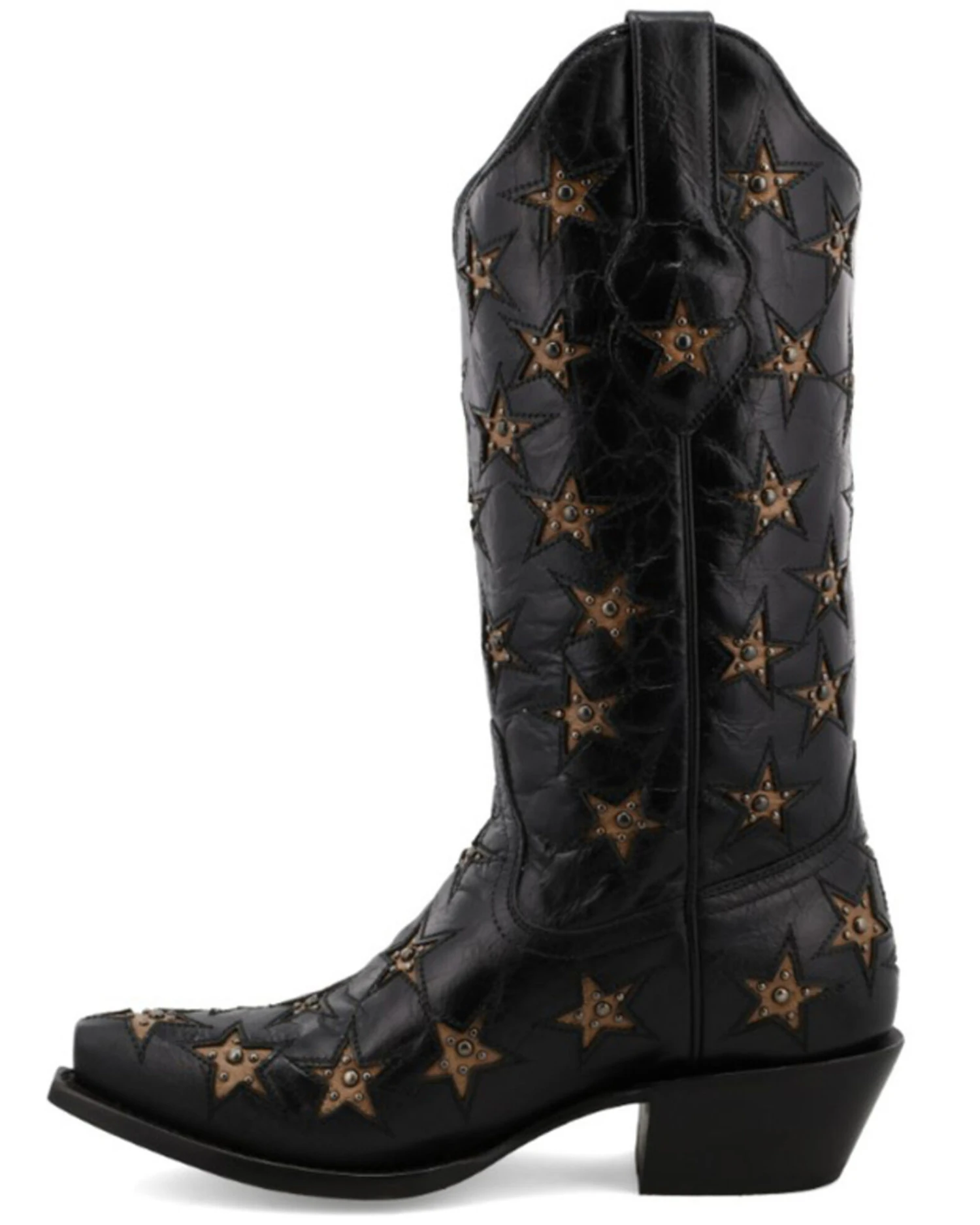Black Star Women's Marfa Star Inlay Studded Leather Western Boot - Snip Toe 5 Black Star Women's Marfa Star Inlay Studded Leather Western Boot - Snip Toe - Image 3