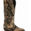 Laredo Women's Skyla Floral Studded Western Performance Boots - Snip Toe 