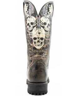Dan Post Men's Skulls Motorcycle Western Boot - Square Toe -Bootmith and Co. Store 2000371083 001 P4