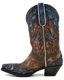 Dan Post Women's Humming Bird Heart And Floral Inlay Western Boots - Snip Toe 11 Dan Post Women's Humming Bird Heart And Floral Inlay Western Boots - Snip Toe -Bootmith and Co. Store 2000371091 800 P3