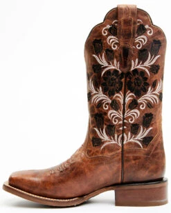 Dan Post Women's Athena Floral Embroidered Western Performance Boots - Broad Square Toe -Bootmith and Co. Store 2000371101 280 P3