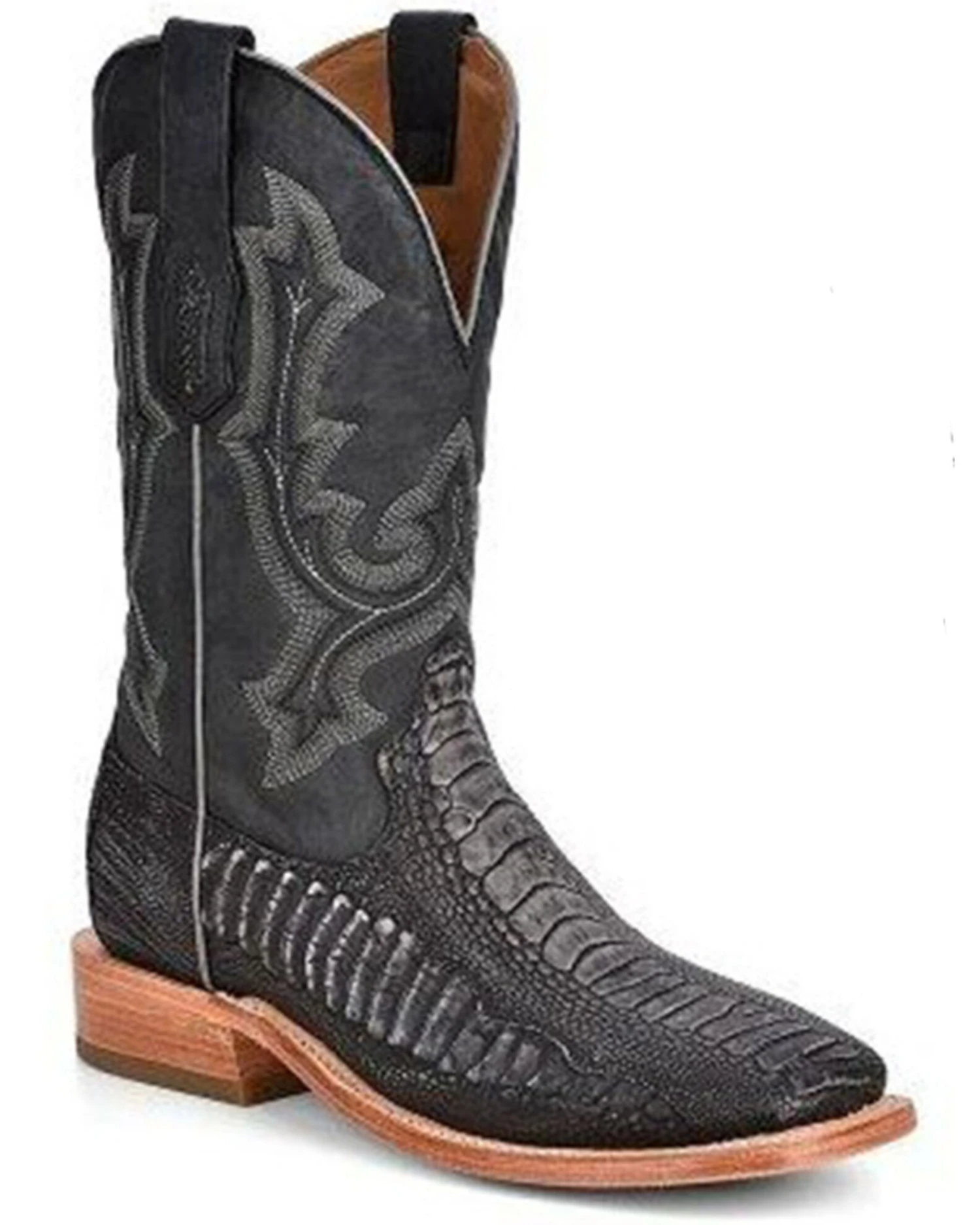 Corral Men's Ostrich Leg Embroidered Western Boots - Square Toe 3 Corral Men's Ostrich Leg Embroidered Western Boots - Square Toe