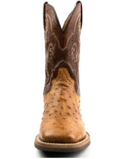 Dan Post Men's Saddle Hand Quill Ostrich Western Boots - Broad Square Toe 12 Dan Post Men's Saddle Hand Quill Ostrich Western Boots - Broad Square Toe -Bootmith and Co. Store 2000375985 280 P4