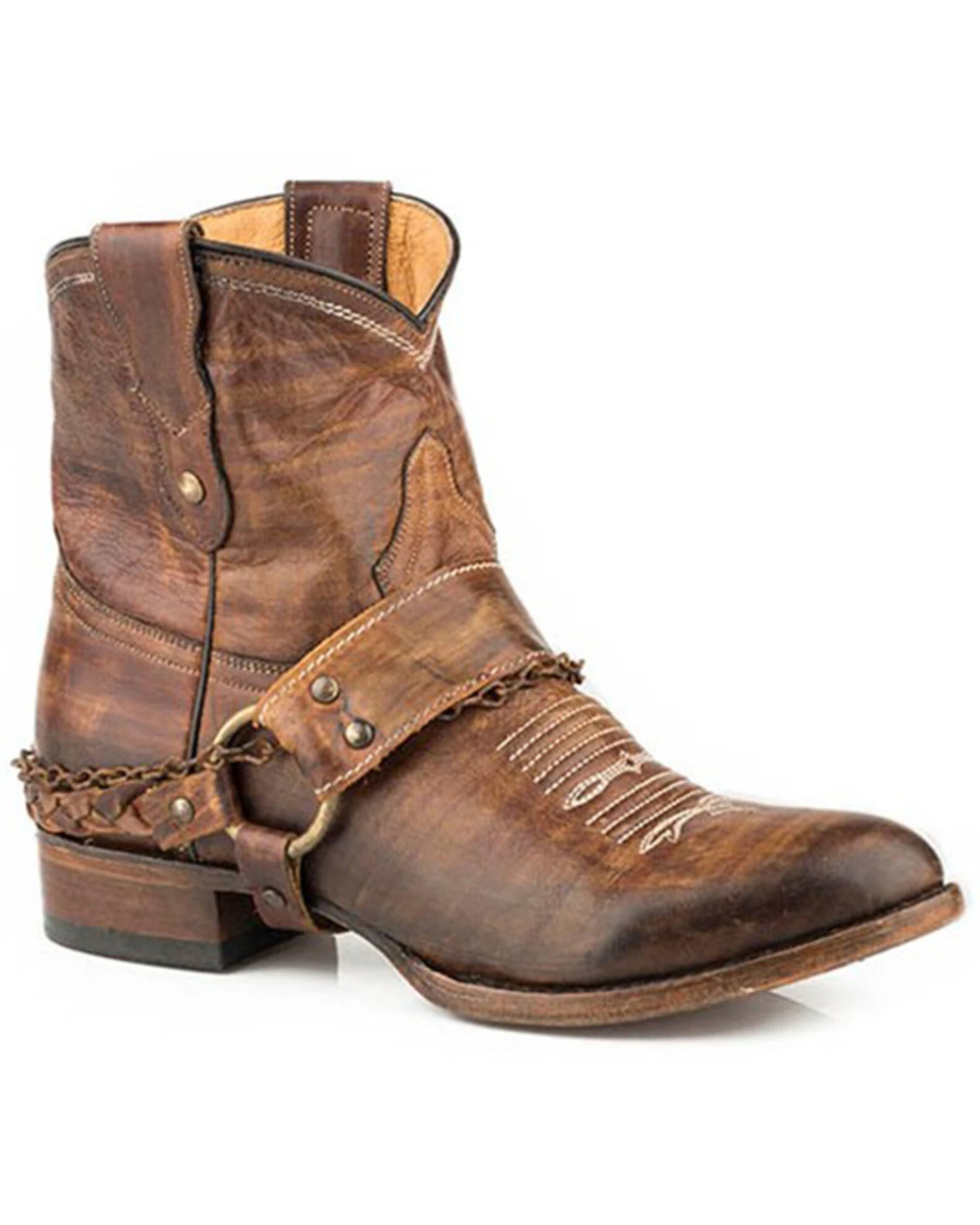 Roper Women's Selah Vintage Harness Western Fashion Booties - Round Toe 3 Roper Women's Selah Vintage Harness Western Fashion Booties - Round Toe