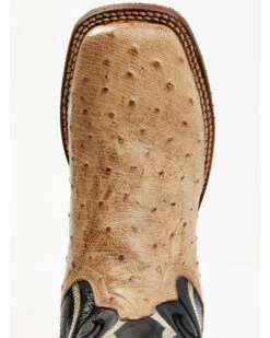 Dan Post Men's Hand Ostrich Quill Western Boots - Broad Square Toe -Bootmith and Co. Store 2000381788 100 P6