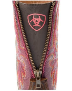 Ariat Women's Round Up Back Zip Western Performance Boots - Broad Square Toe -Bootmith and Co. Store 2000384090 200 P6