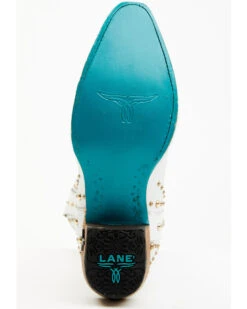 Boot Barn X Lane Women's Exclusive Sparks Fly Satin Pearl Western Bridal Boots - Snip Toe -Bootmith and Co. Store 2000385225 100 P7